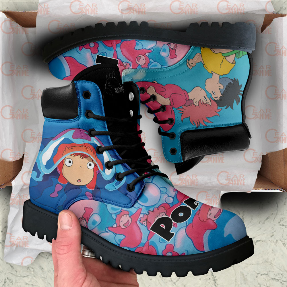 Ponyo Boots Anime Custom Shoes