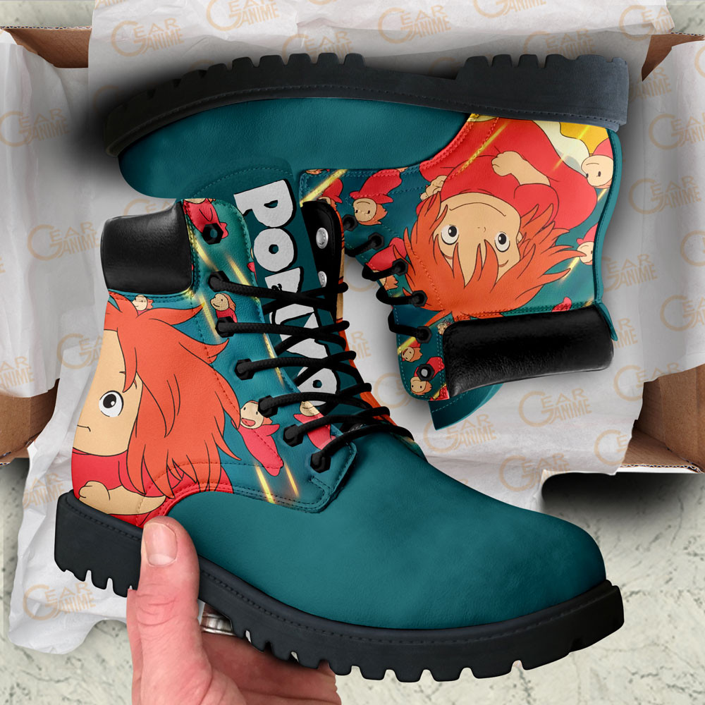 Ponyo Boots Anime Custom Shoes