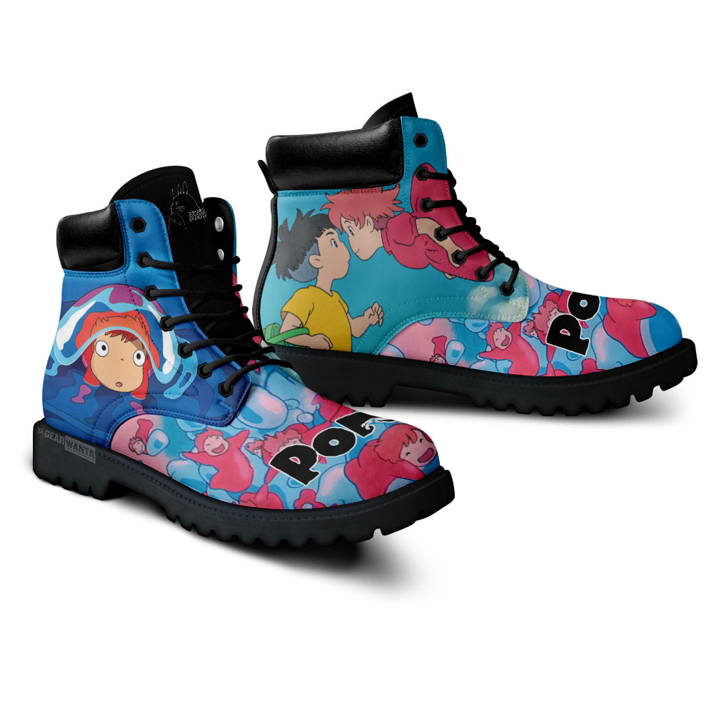 Ponyo Boots Anime Custom Shoes