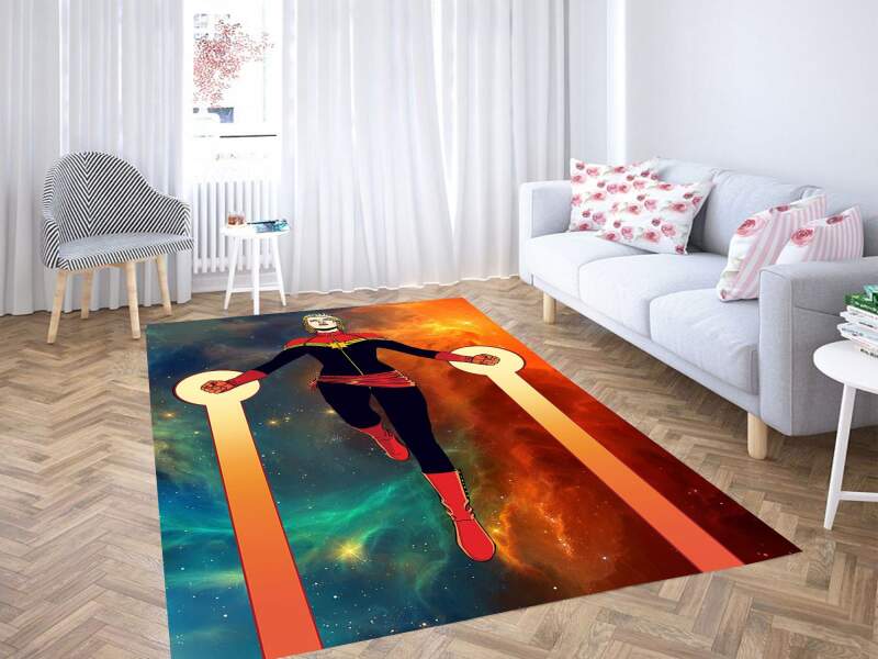 Pop Art Captain Marvel Carpet Rectangle Rug