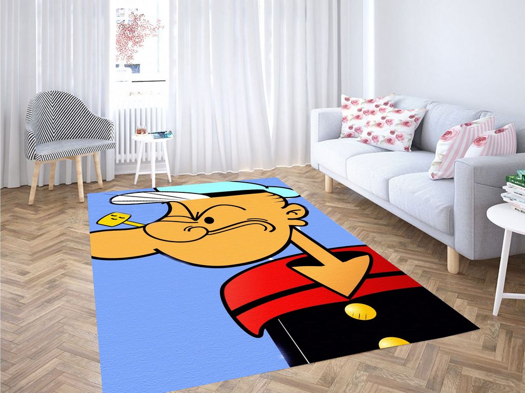 Popeye Cartoon Living Room Modern Carpet Rectangle Rug