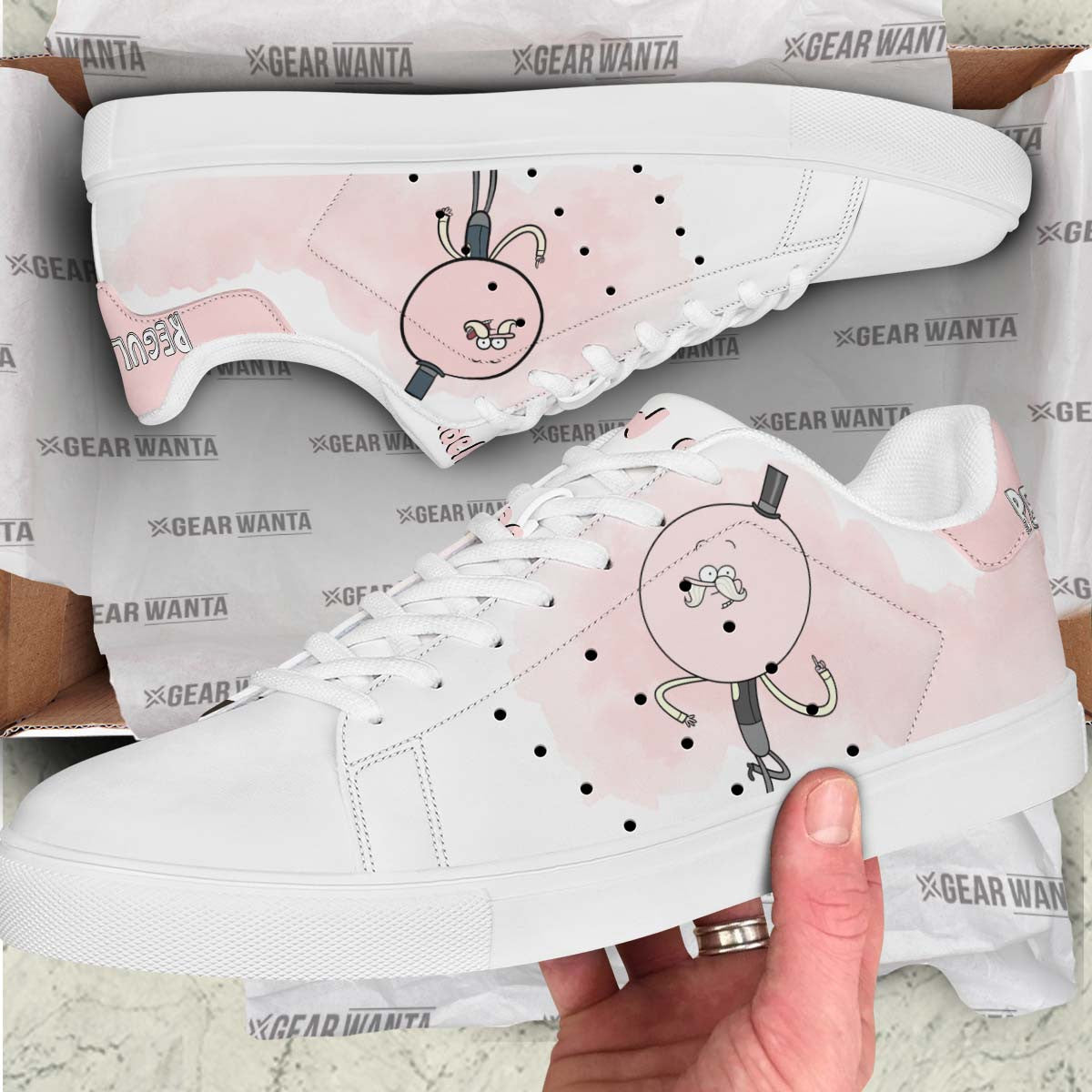 Pops Maellard Regular Show Skate Shoes Custom Color Cartoon Sneakers