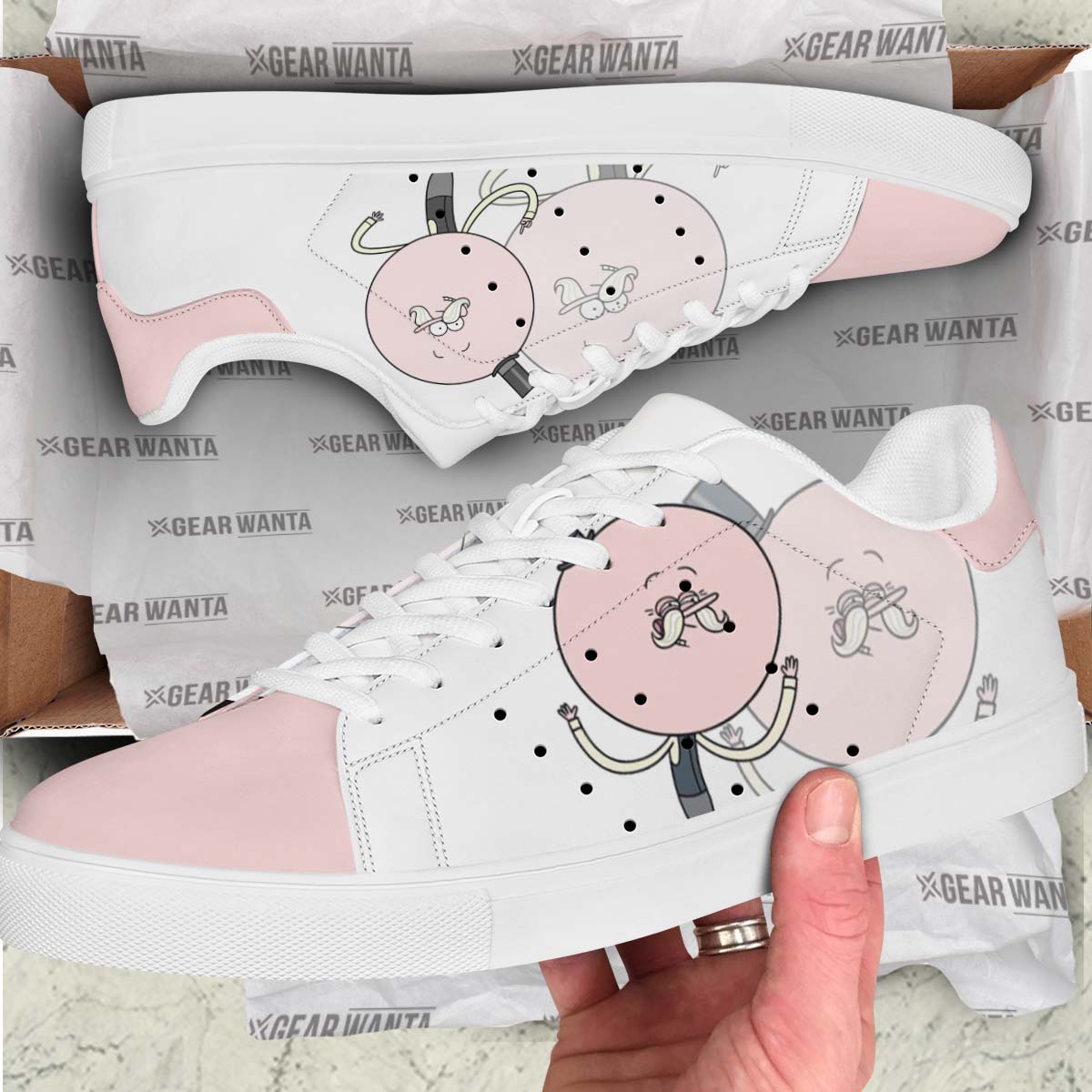 Pops Maellard Skate Shoes Custom Regular Show Cartoon Sneakers