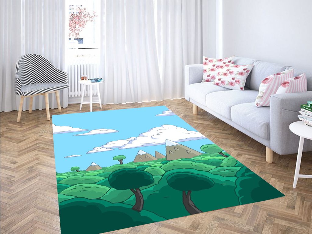 Popular Place Adventure Time Living Room Modern Carpet Rectangle Rug