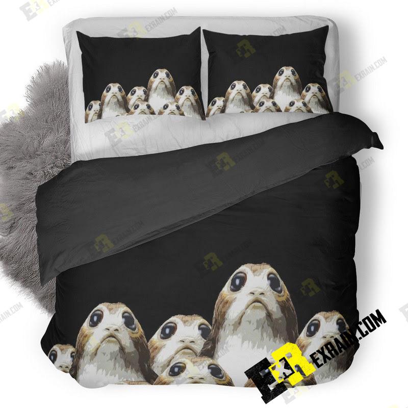 Porgs Star Wars The Last Jedi Poster Pl 3D Customized Duvet Cover Bedding Set