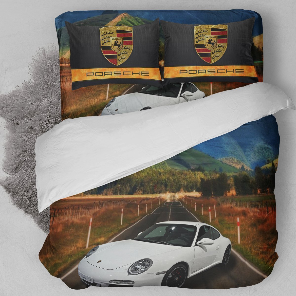 Porsche 911 3.8 997 Carrera 4S Tiptronic Duvet Cover Bedding Set