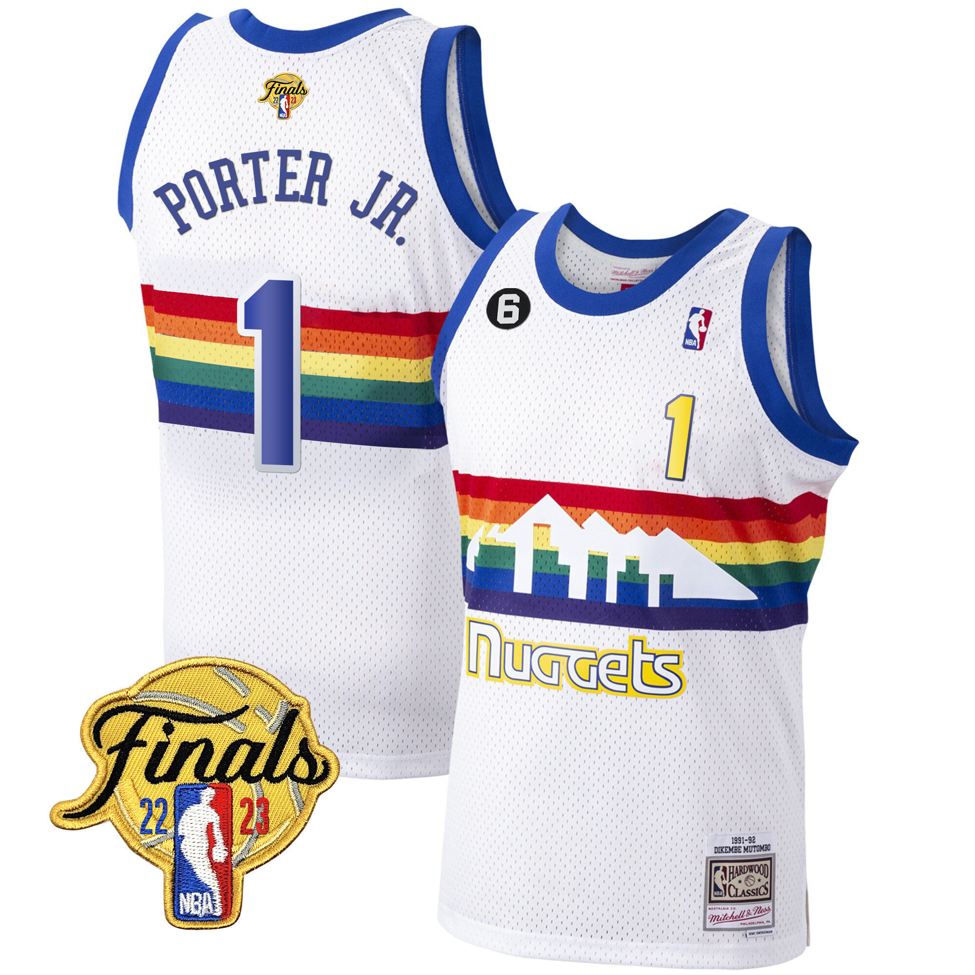 Porter Jr. Men's Denver Nuggets 2023 Finals Classic White Classic Jersey - All Stitched