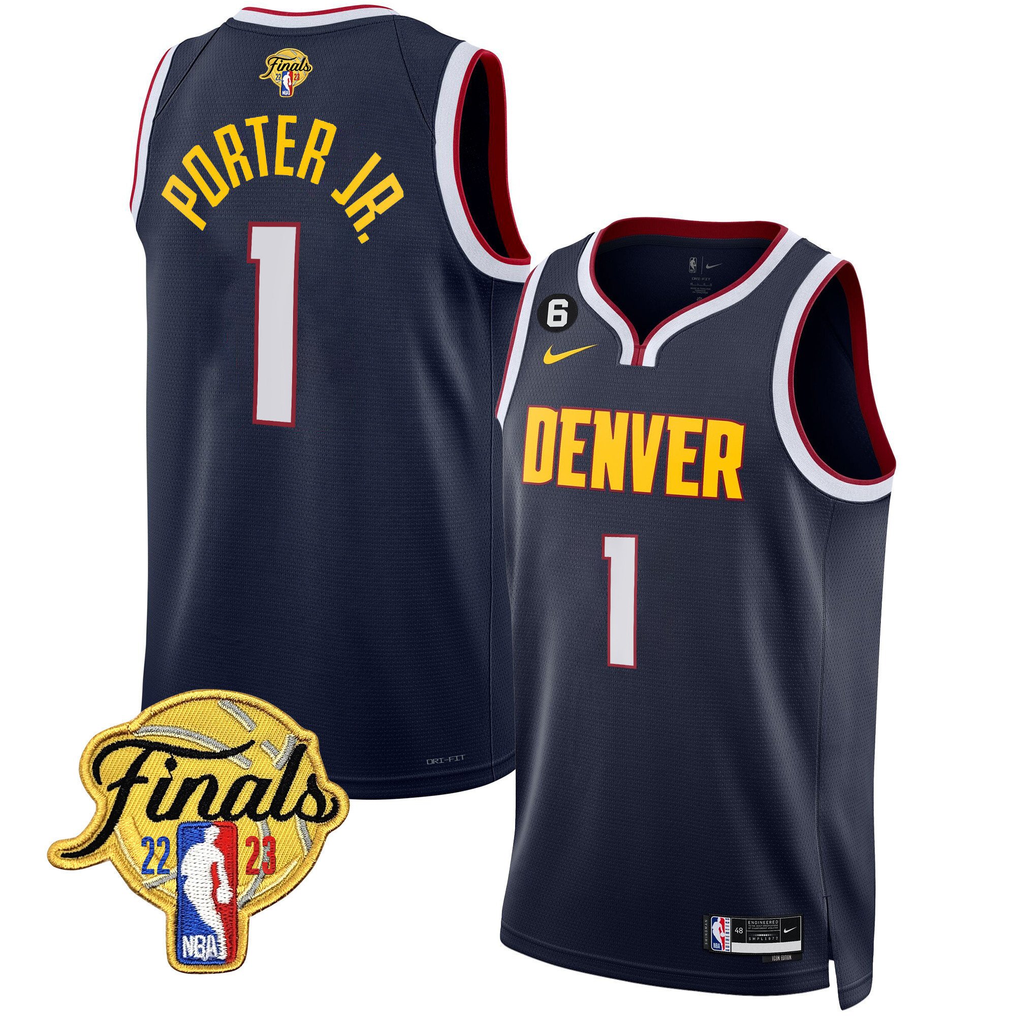 Porter Jr. Men's Denver Nuggets 2023 Finals Patch Collection Icon Jersey - All Stitched