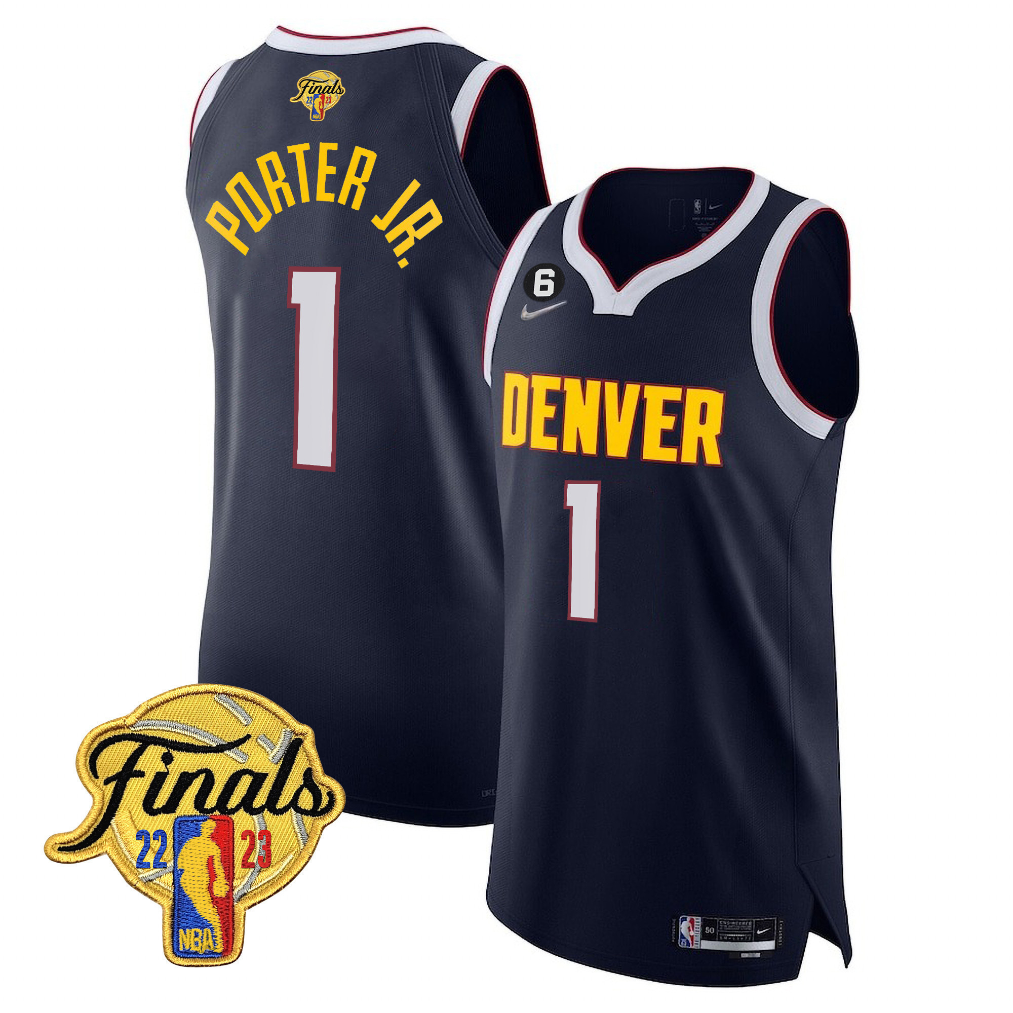Porter Jr. Men's Denver Nuggets 2023 Finals Patch Collection V2 Diamond Jersey - All Stitched