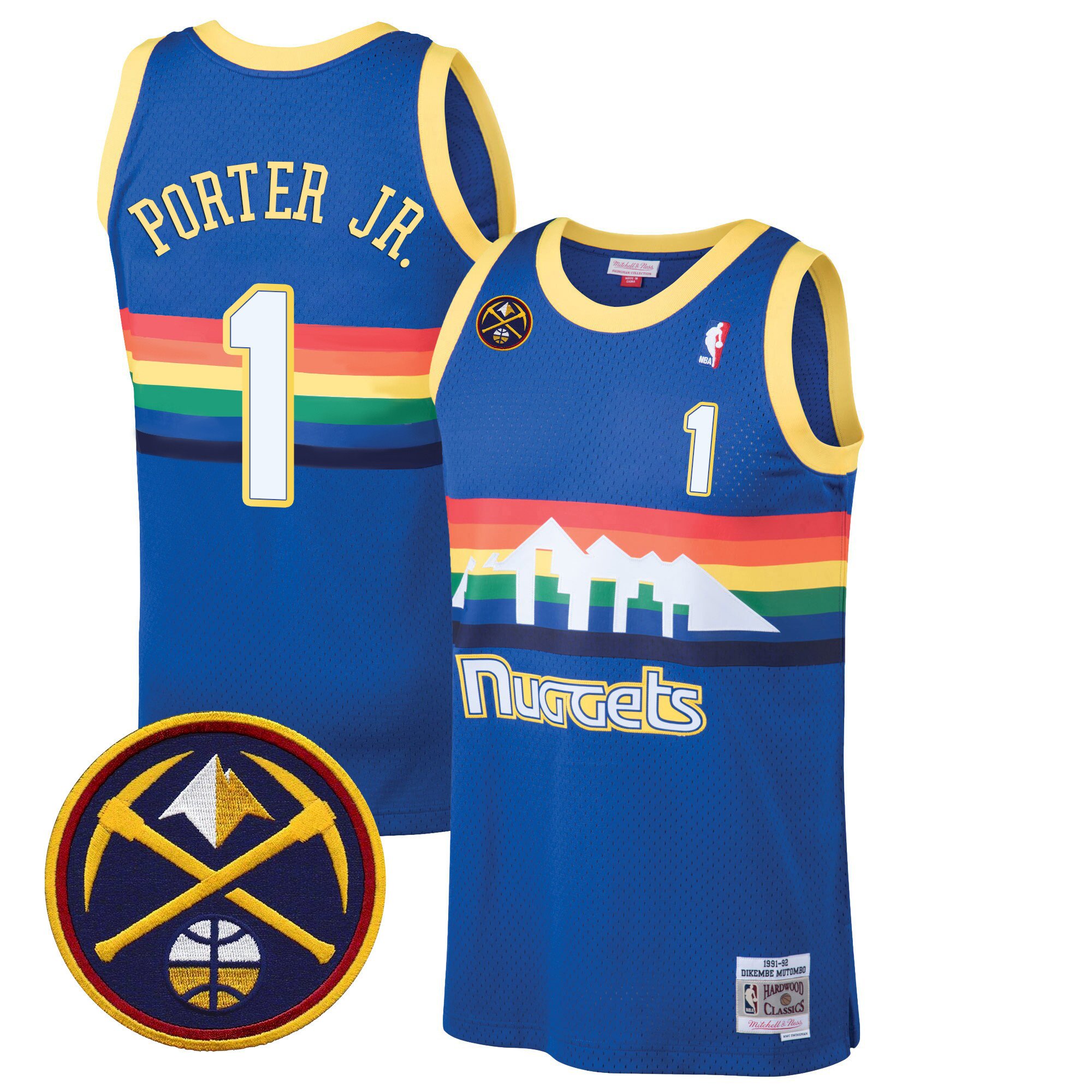Porter Jr. Men's Denver Nuggets Swingman Blue Classic Jersey - All Stitched