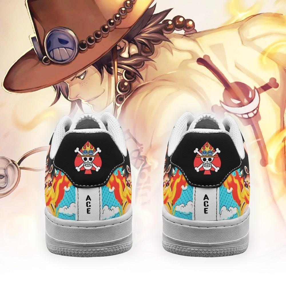 Portgas Ace Air Sneakers Custom Anime One Piece Shoes