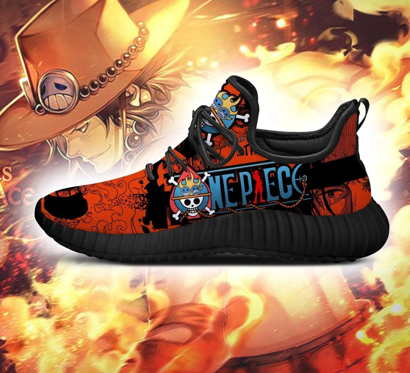 Portgas D. Ace Reze Shoes One Piece Anime Shoes Fan Gift Idea