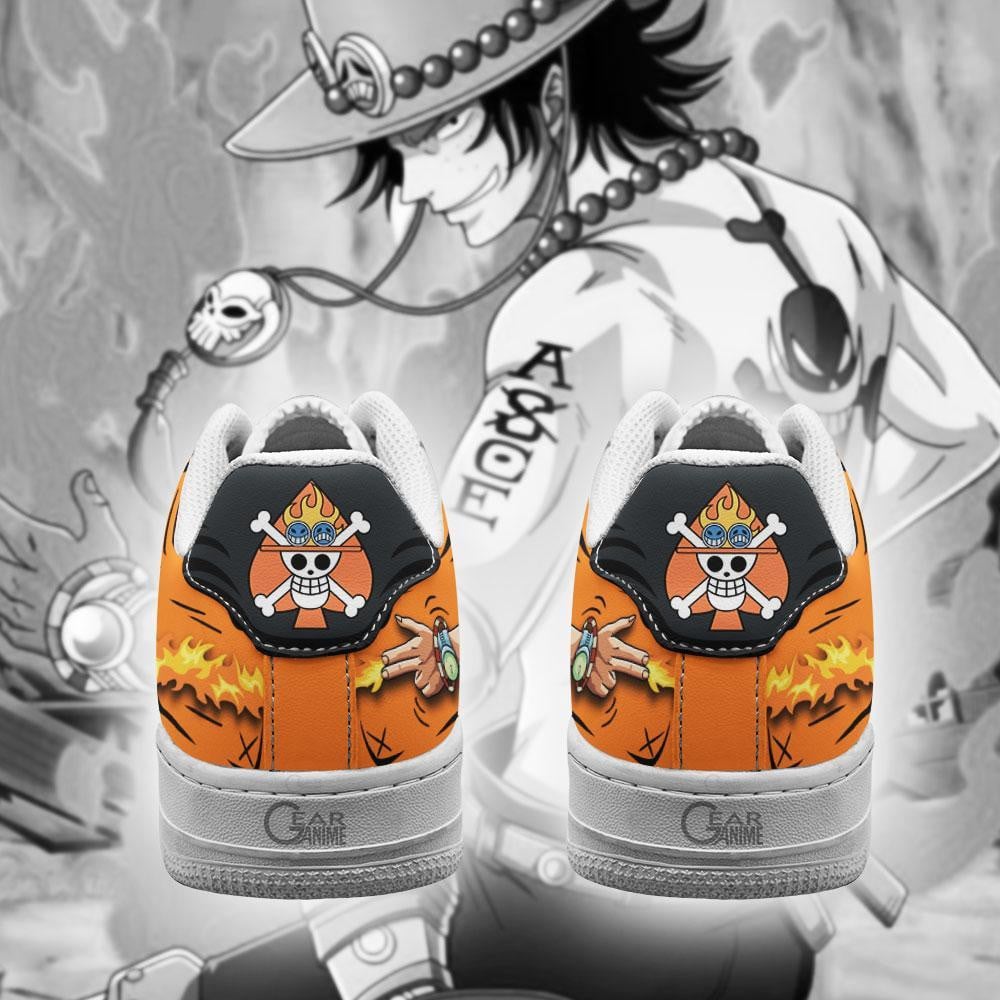 Portgas D Ace Air Sneakers Custom Fire Anime One Piece Shoes