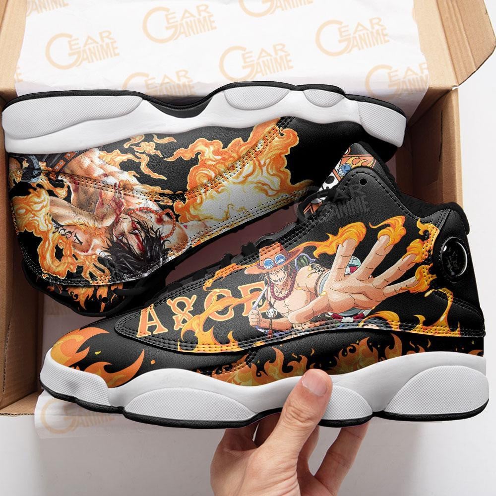 Portgas D Ace JD13 Sneakers Custom Anime One Piece Shoes