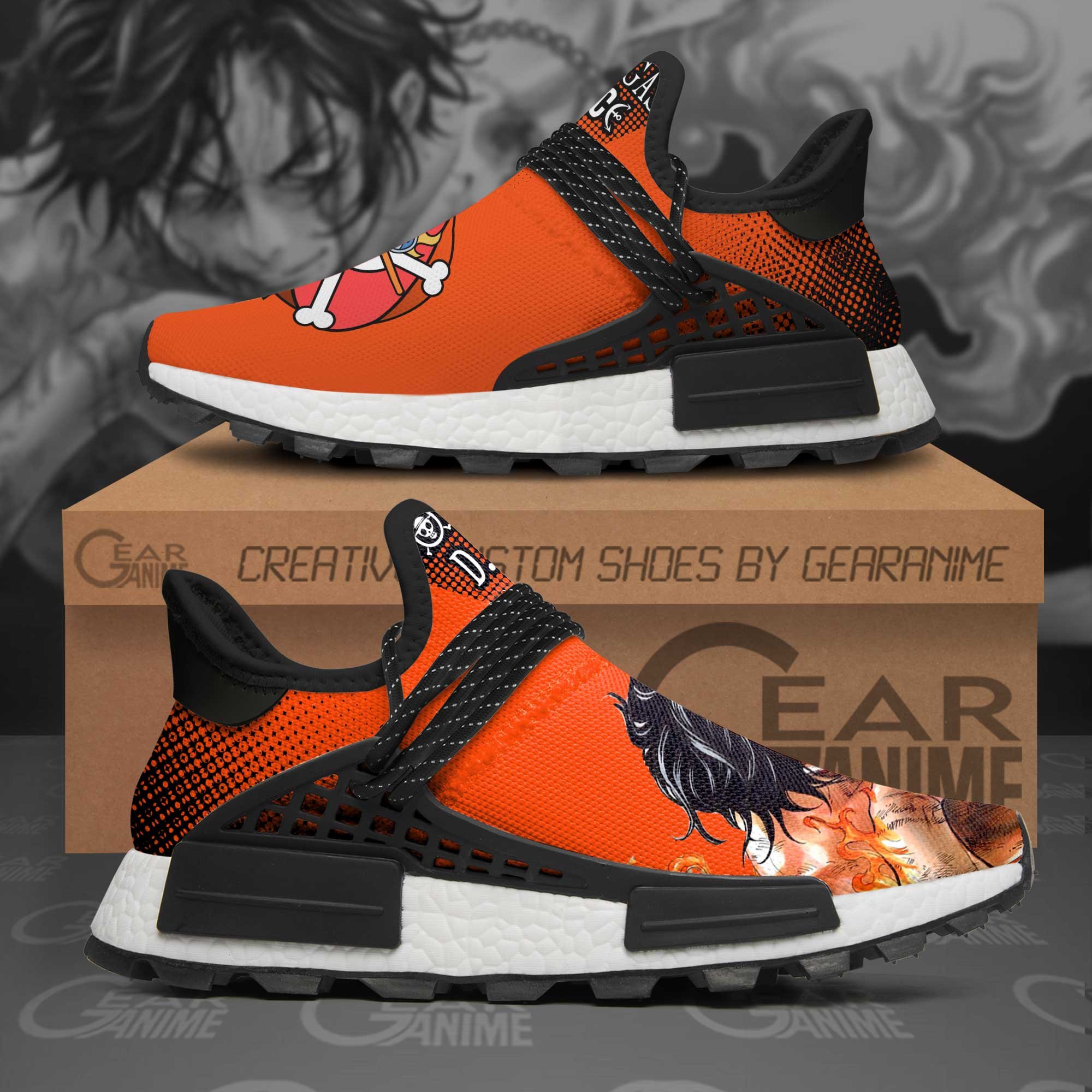 Portgas D Ace Shoes One Piece Anime Shoes, NMD Shoes
