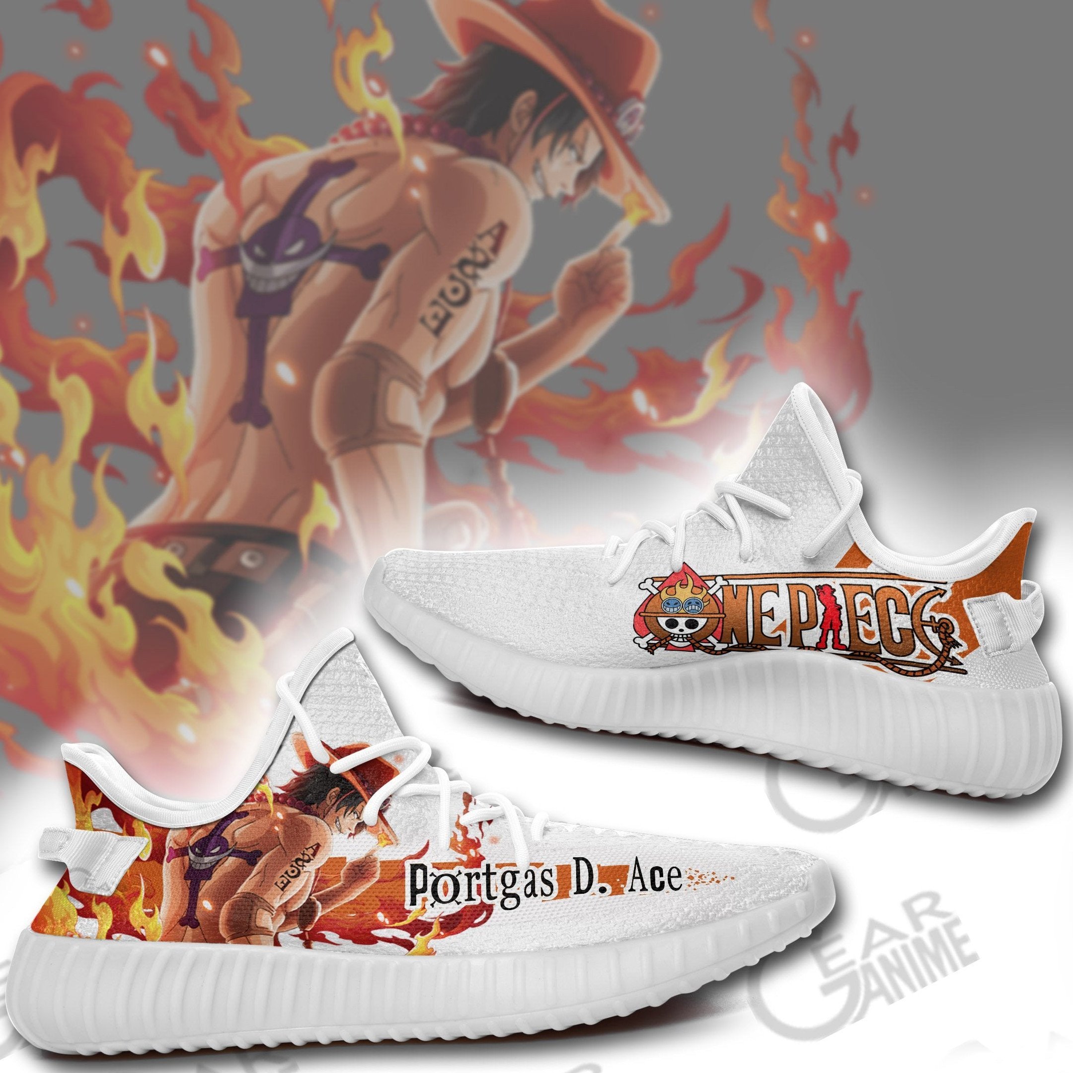 Portgas D Ace Shoes One Piece Custom Anime Shoes TT10