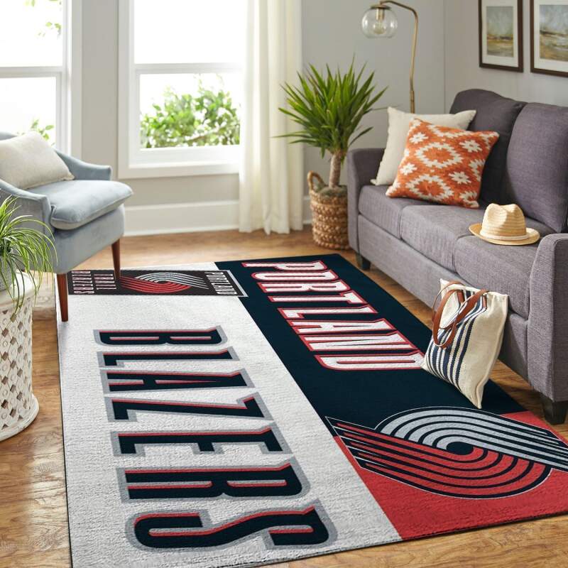 Portland Trail Blazers Living Room Area Rectangle Rug
