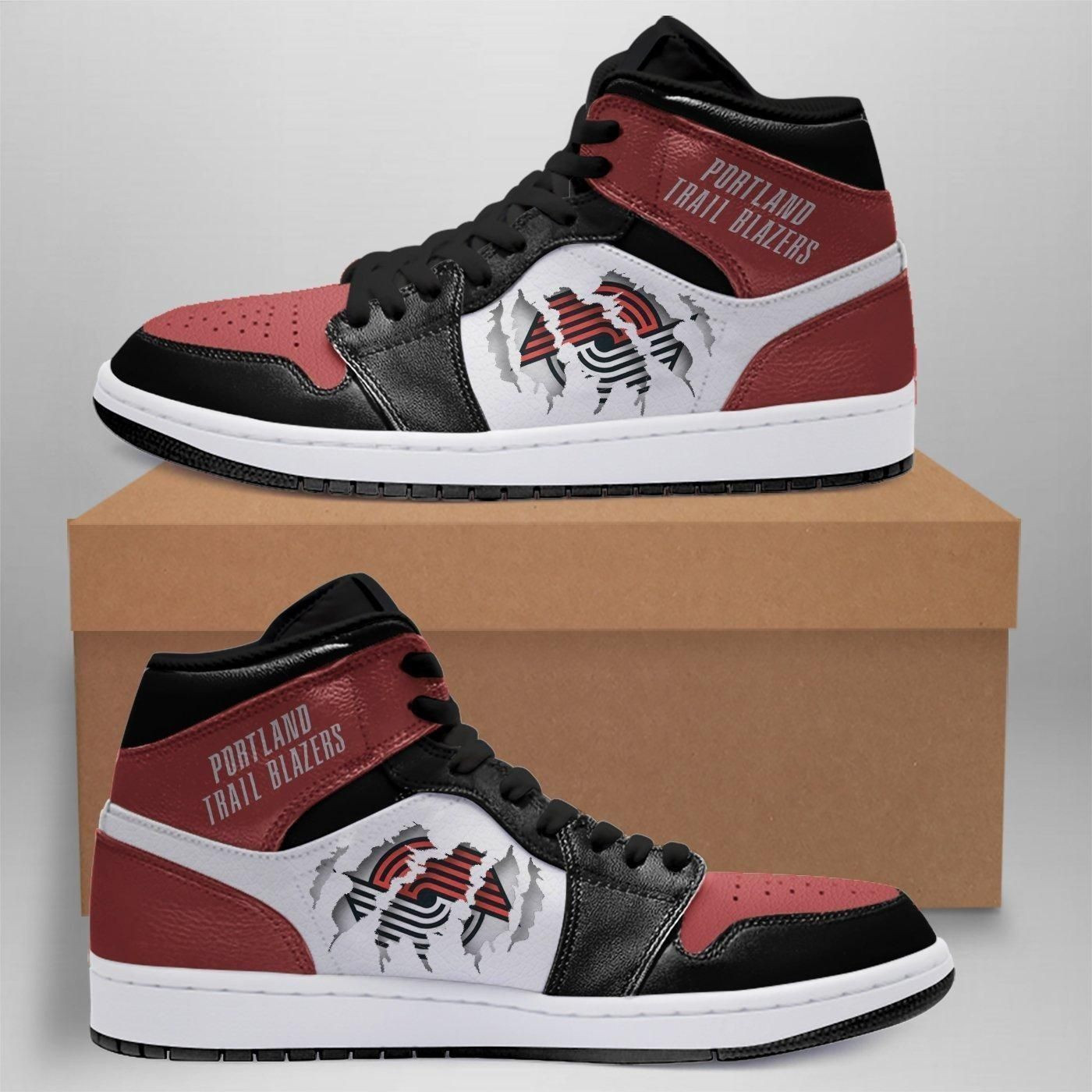 Portland Trail Blazers NBA Basketball Sneakers High Top Air Jordan Sneaker, Air Jordan Hightop