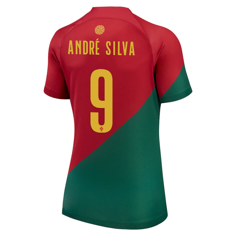 Portugal National Team 2022-23 Qatar World Cup André Silva 9 – Home Women Soccer Jersey