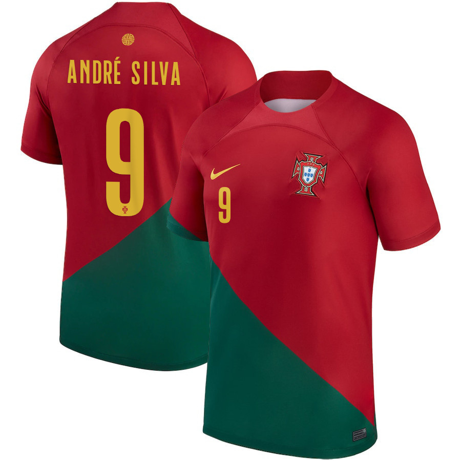 Portugal National Team 2022-23 Qatar World Cup André Silva 9 Home Soccer Jersey,