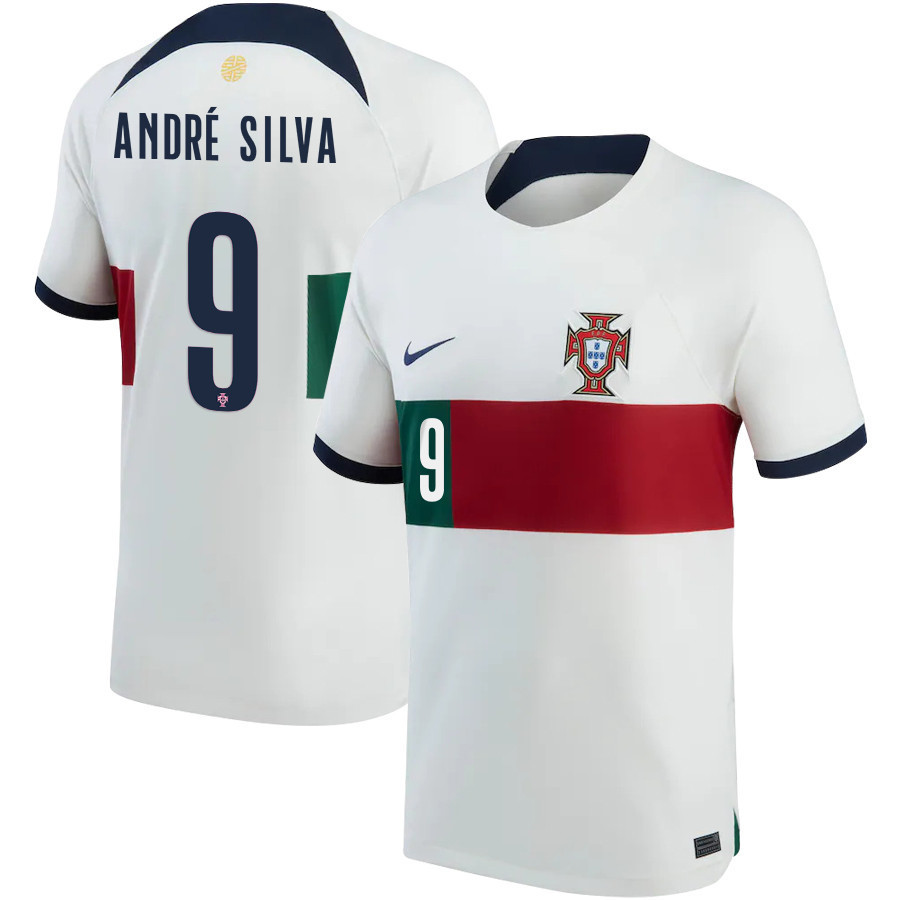 Portugal National Team 2022-23 Qatar World Cup André Silva 9 Men Soccer Jersey- Away