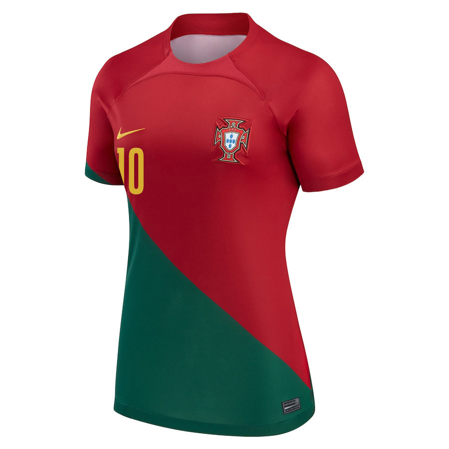 Portugal National Team 2022-23 Qatar World Cup Bernardo Silva 10 – Home Women Soccer Jersey