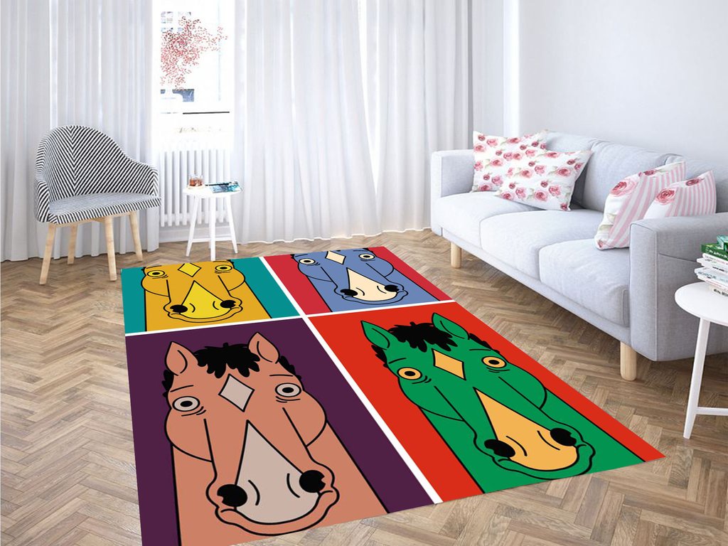 Potrait Bojack Horseman Living Room Modern Carpet Rectangle Rug