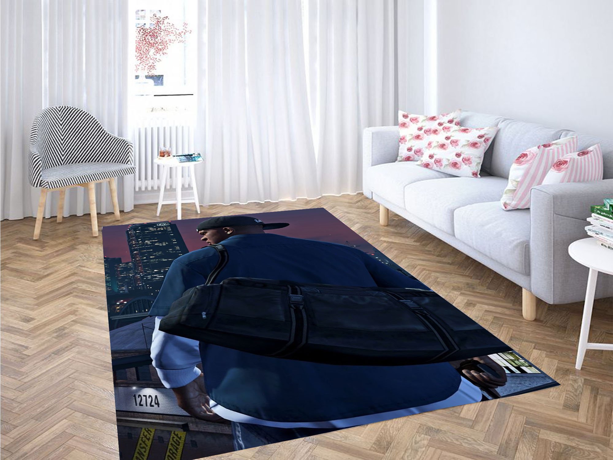 Potrait Watch Dogs Game Carpet Rectangle Rug