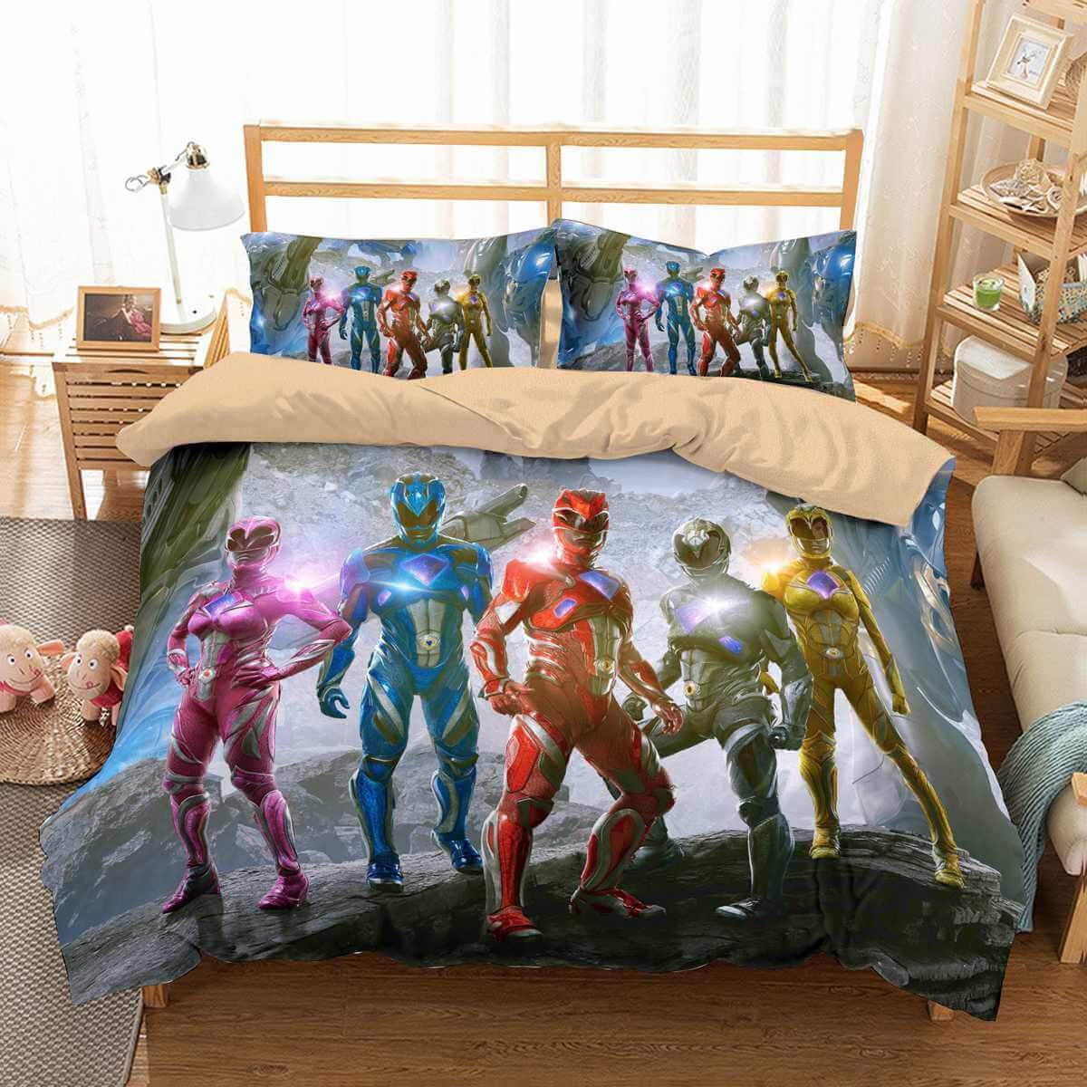 Power Rangers 3D Customized Duvet Cover Bedding Set