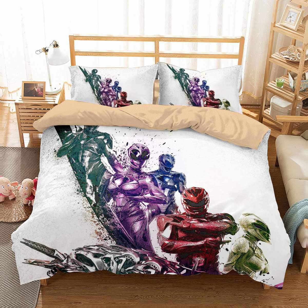 Power Rangers 3D Customized Duvet Cover Bedding Set