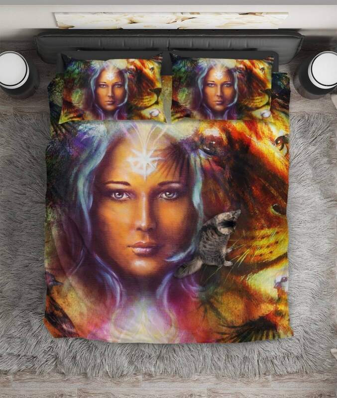 Powerful Orceress With Wolf Art Hop 3D Customized Duvet Cover Bedding Set
