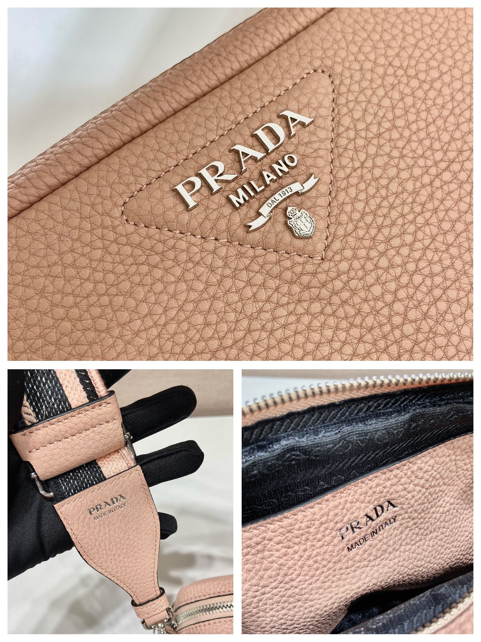Prada Bag With Shoulder Strap Beige For Women, Women’s Bags 8.6in/22cm 1BH082_2DKV_F02YP_V_3OM