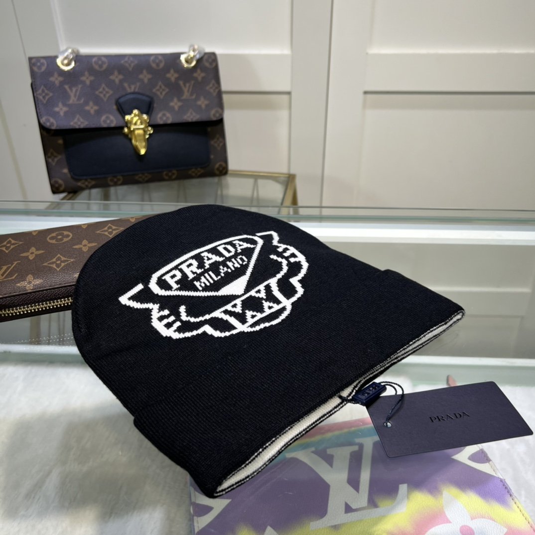 Prada Beanie In Black