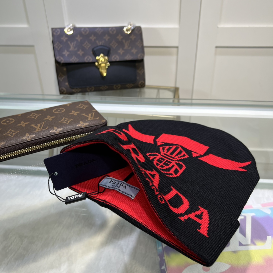 Prada Beanie In Black