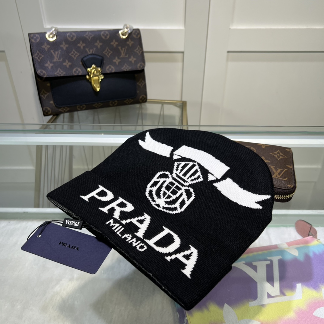 Prada Beanie In Black