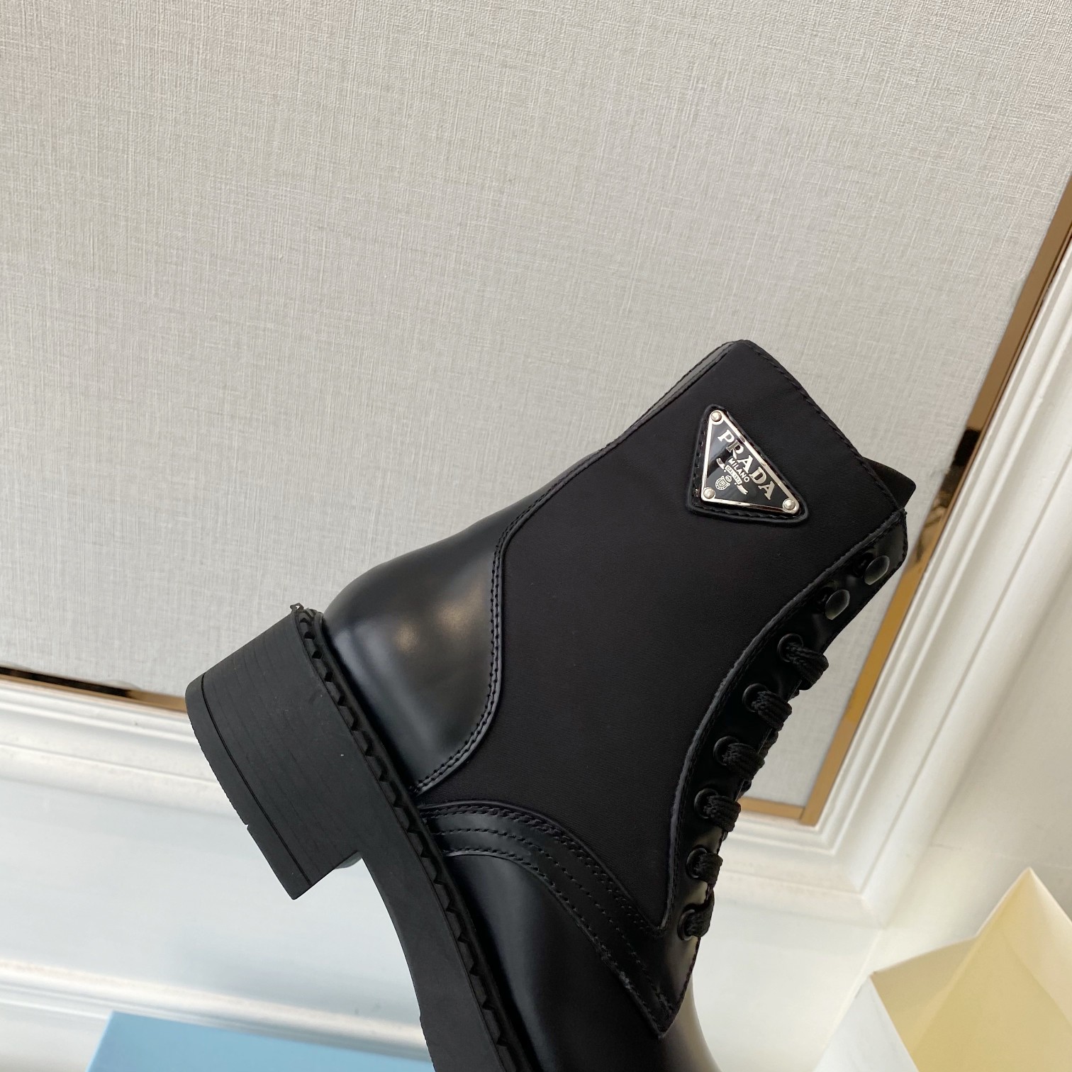 Prada Brushed And Re-Nylon Boots Black For Women 2in/50mm PRD 1T782M_3LF7_F0002_F_B050