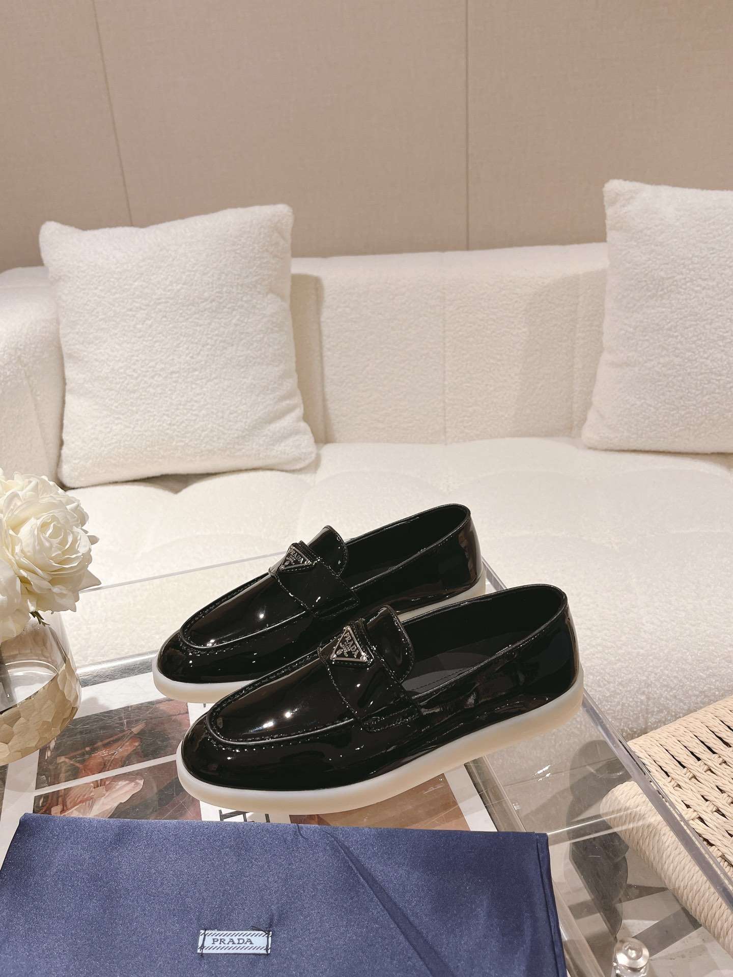 Prada Brushed Loafers Black For Women – ougold