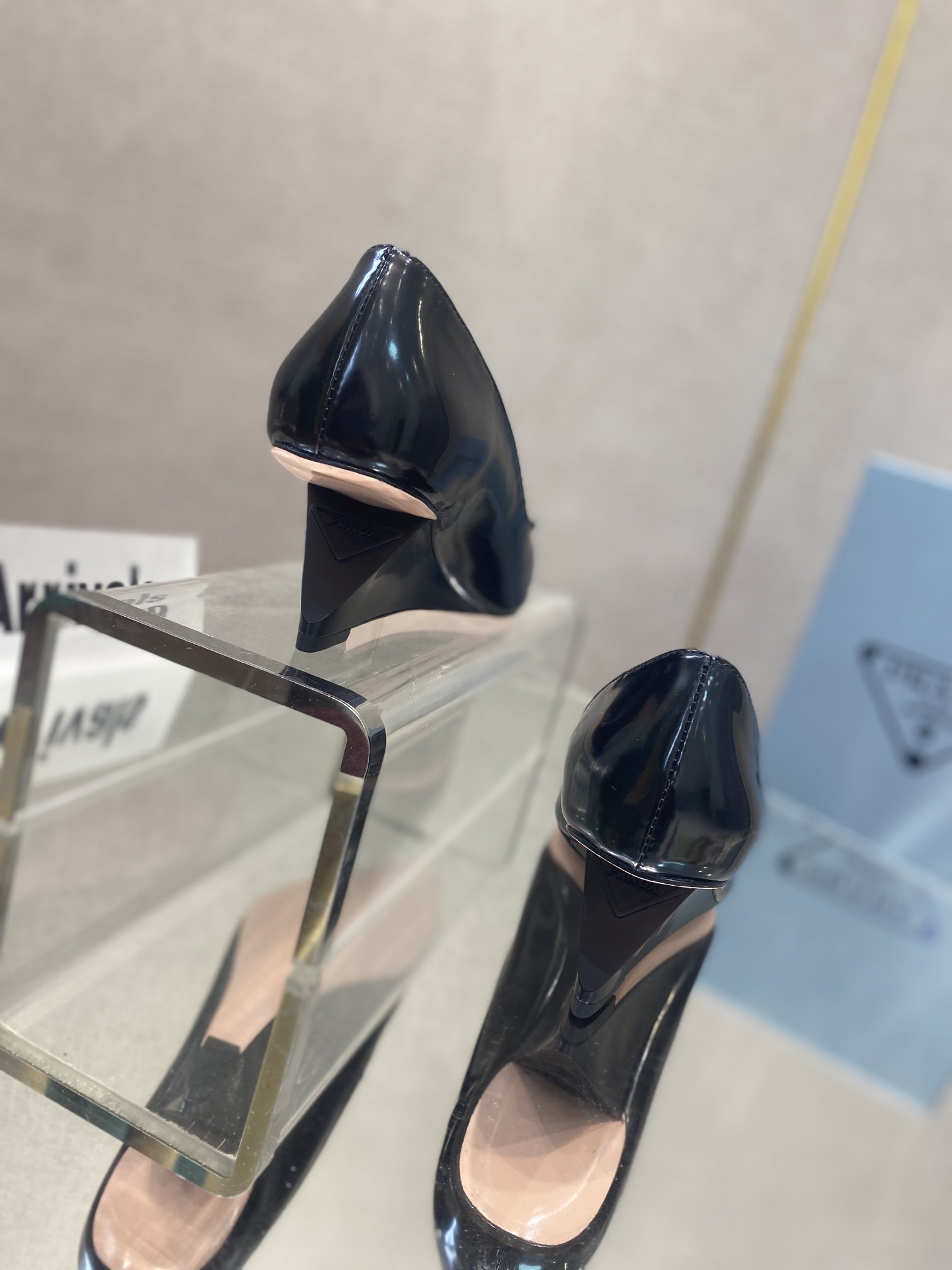 Prada Brushed Pumps Black For Women 2.6in/65mm PRD