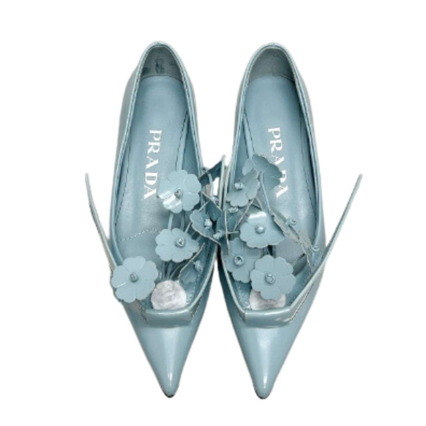 Prada Brushed Pumps Blue For Women