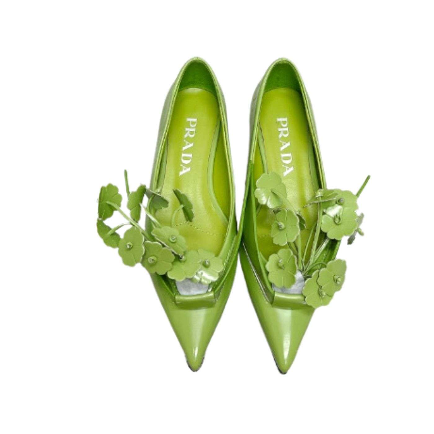 Prada Brushed Pumps Green For Women