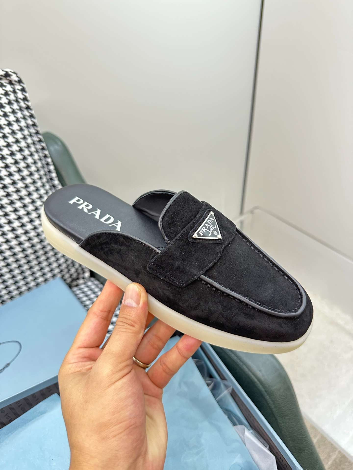 Prada Brushed Sabots Black For Women – ougold