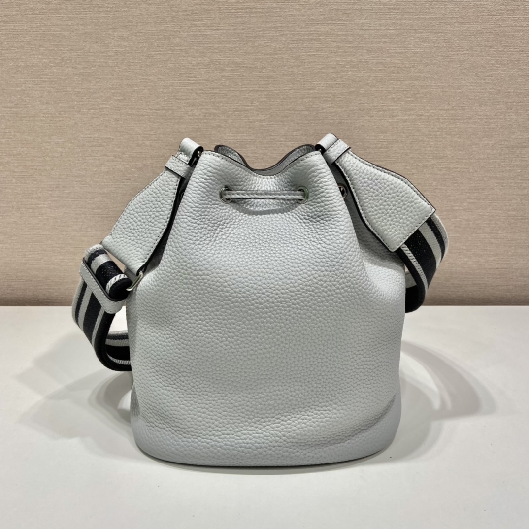Prada Bucket Bag Grey For Women, Women’s Bags 9.8in/25cm