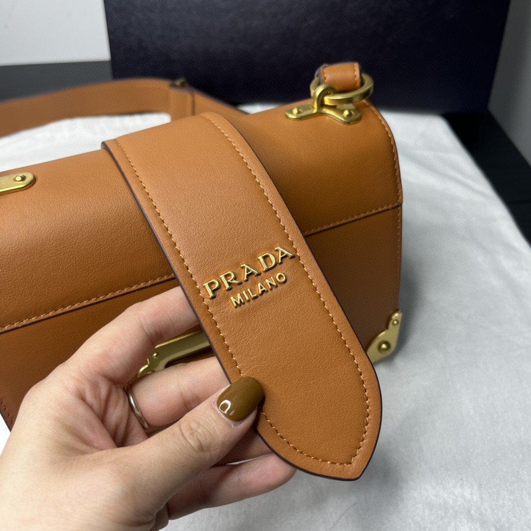 Prada Cahier Bag Brown For Women, Women’s Bags 7.9in/20cm 1BD045_2AIX_F0046_V_XCH