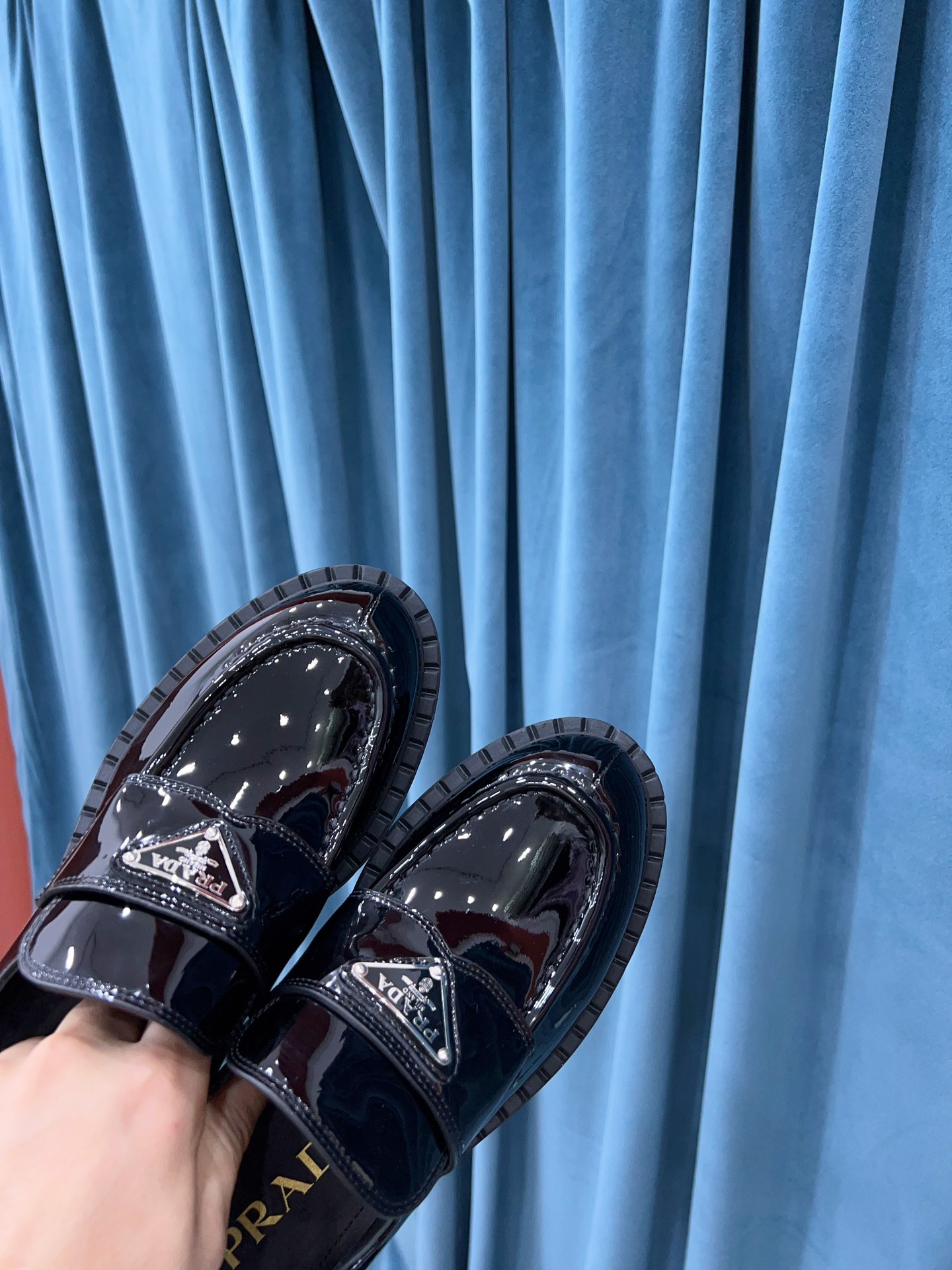 Prada Chocolate Sharp Brushed Pointed Loafers Black For Women 1.6in/40mm PRD 2DE131_055_F0002
