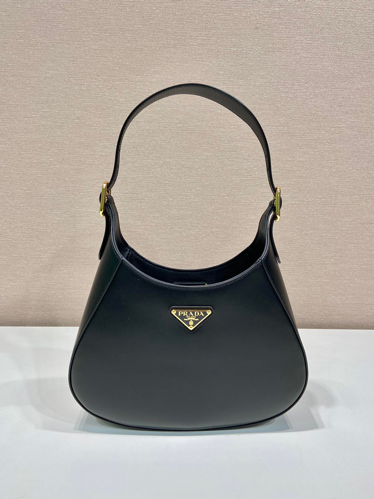 Prada Cleo Brushed Shoulder Bag In Black For Women10.6 in / 27 cm