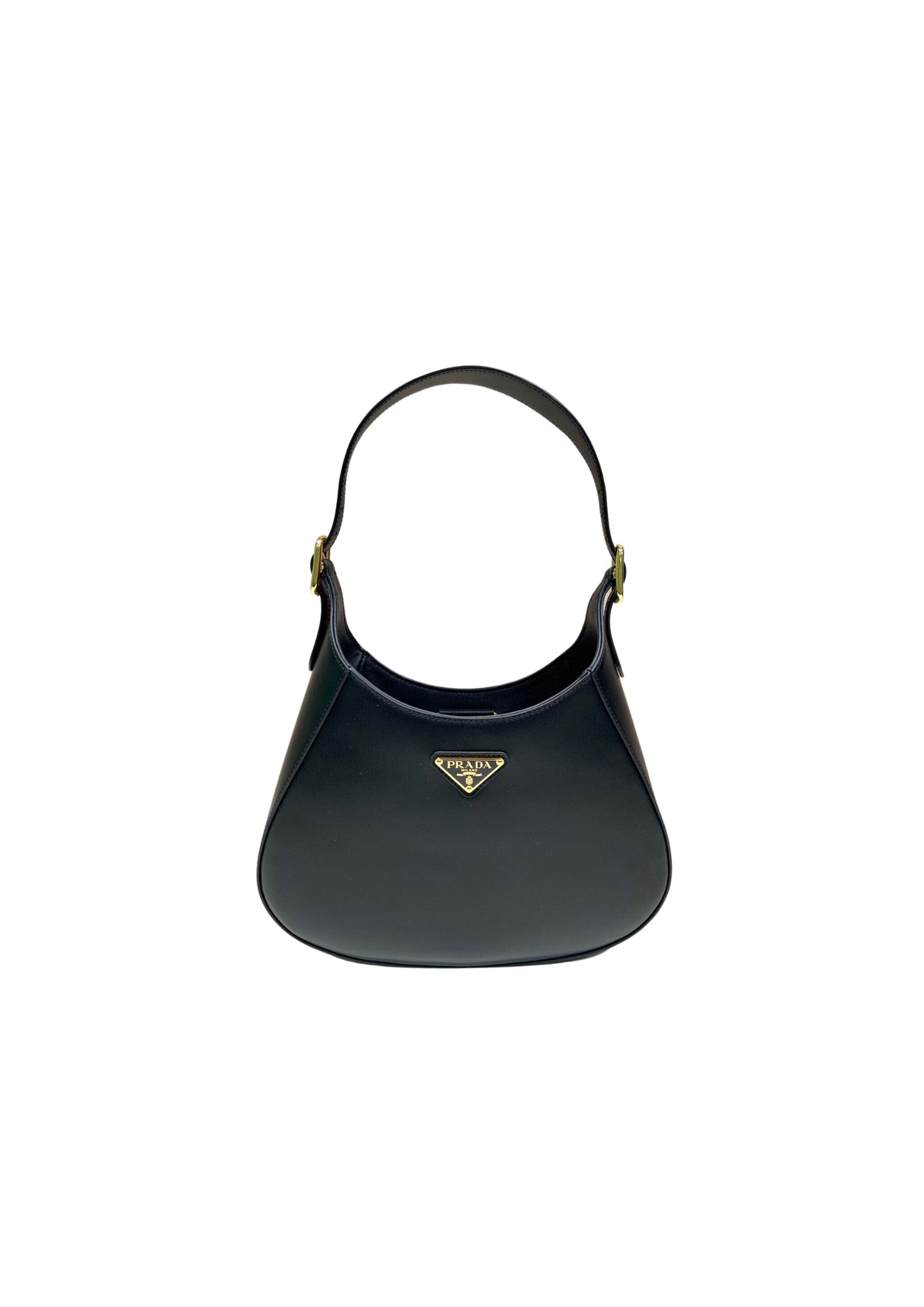 Prada Cleo Brushed Shoulder Bag In Black For Women10.6 in / 27 cm