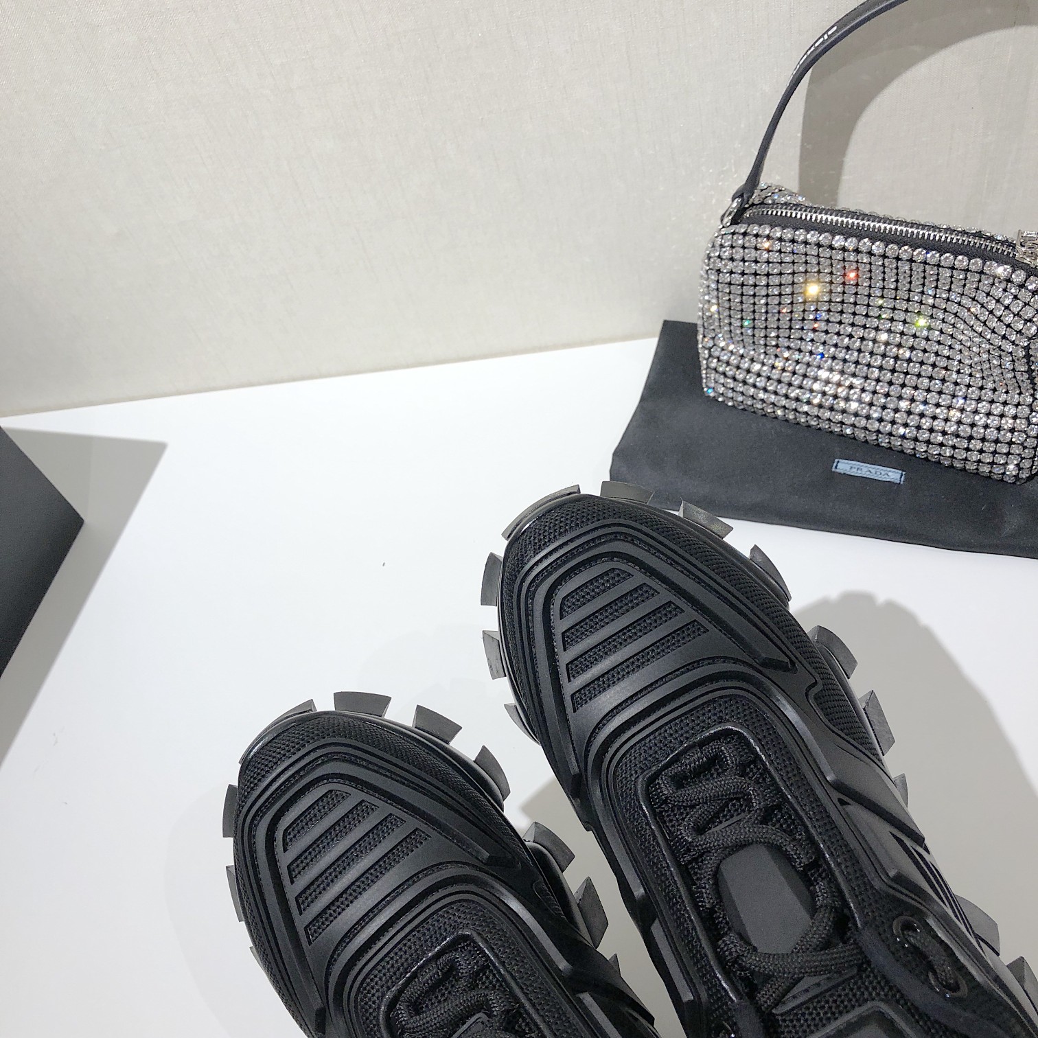 Prada Cloudbust Thunder Sneakers Black For Women 2.4in/60mm PRD 2EG293_3KZU_F0002