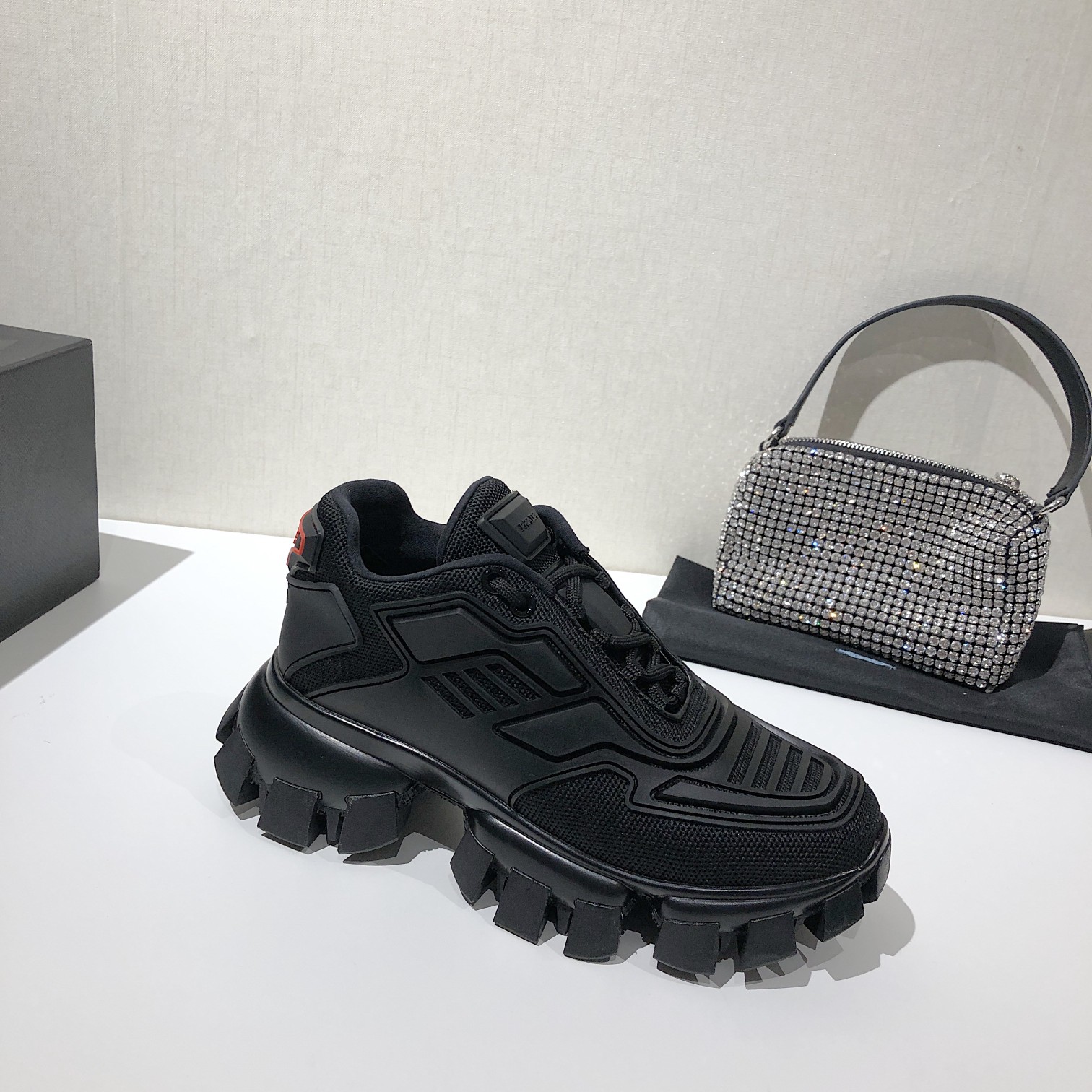 Prada Cloudbust Thunder Sneakers Black For Women 2.4in/60mm PRD 2EG293_3KZU_F0002