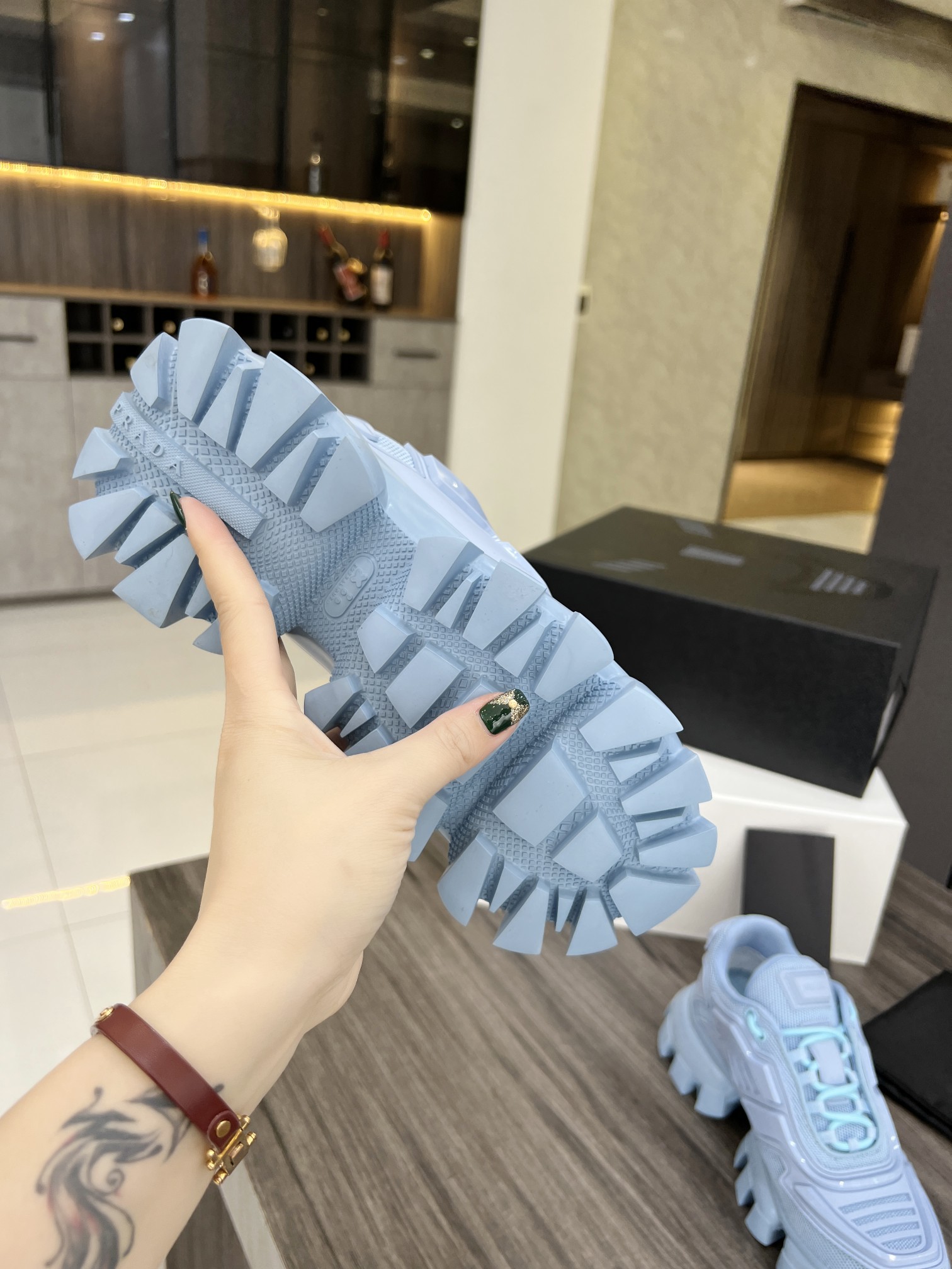 Prada Cloudbust Thunder Sneakers Blue For Women PRD 1E819L_3KR2_F0076_F_050
