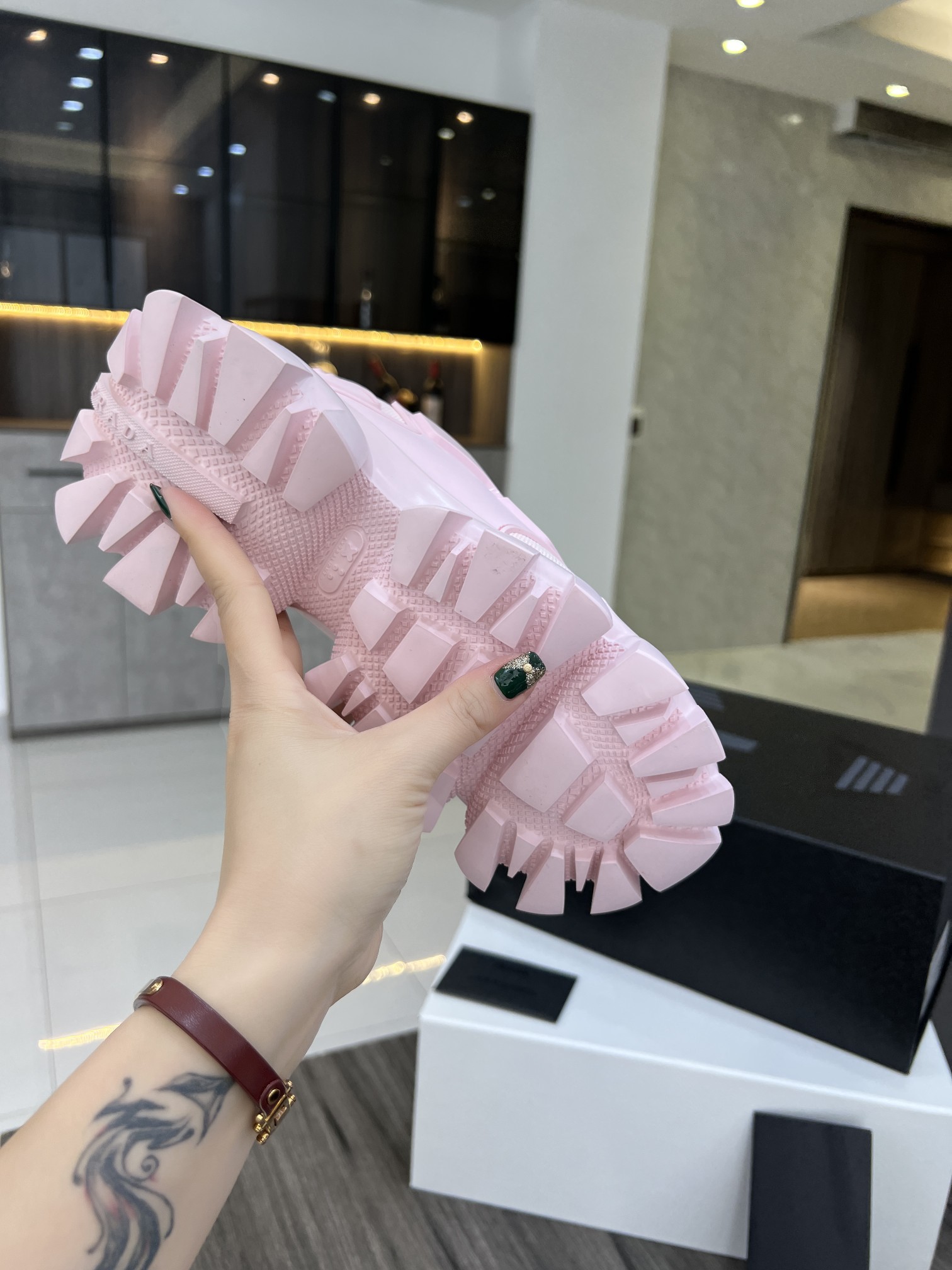 Prada Cloudbust Thunder Sneakers Pink For Women PRD  1E819L_3KR2_F0E18_F_050